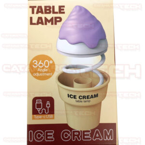 LAMPARA VELADOR RECARGABLE CONO DE HELADO