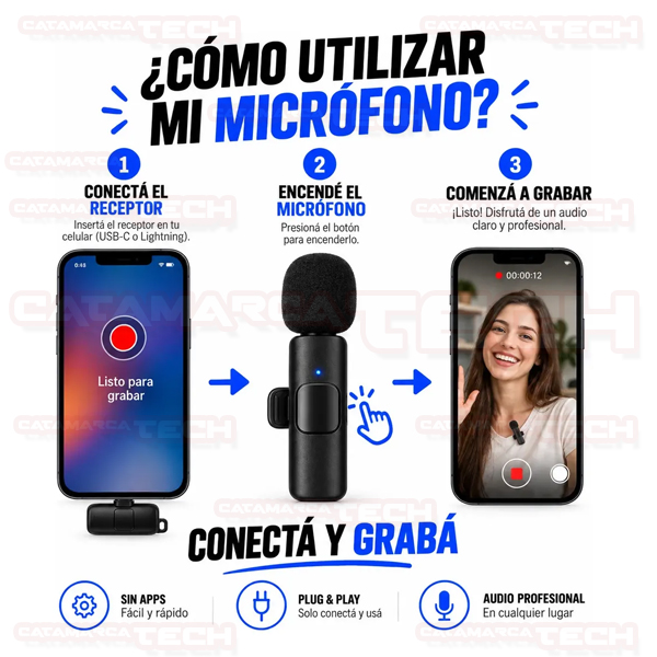 MICROFONO PARA CELULAR DOBLE MICRO (USB-C / IPHONE) K9 - Imagen 2