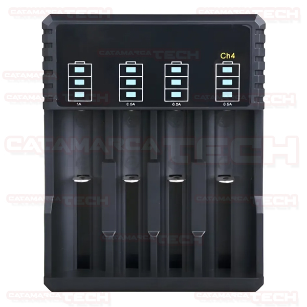 CARGADOR PILAS CUÁDRUPLE USB-C C/INDICADOR DE CARGA