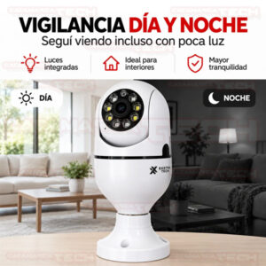 CAMARA SEGURIDAD IP PTZ LAMPARA EXXTRATECH EXCC2