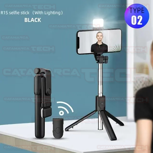 BASTÓN SELFIE EXTENSIBLE + TRIPODE R1S MODS026 - Imagen 2